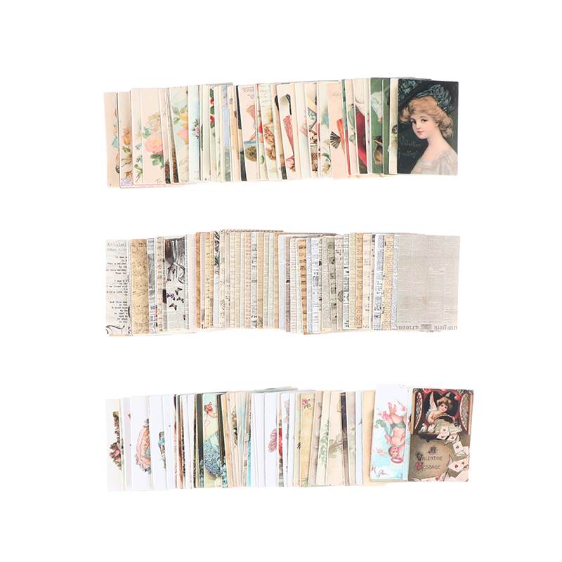 100pcs/box Vintage Story Kraft Paper Scrapbooking/Card Making/Journaling Project DIY Diary Decoration LOMO Cards